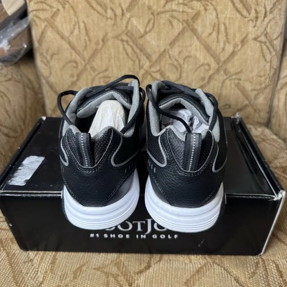 New FootJoy Golf Specialty Sneakers All Over Black Men's Size 8.5‎ Extra Wide